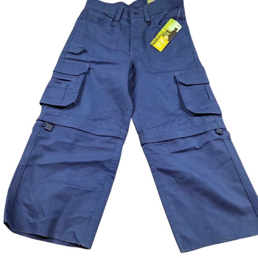 Boy Scouts of America Pants Boys 4 Blue Convertible Cargo Hiking Tags